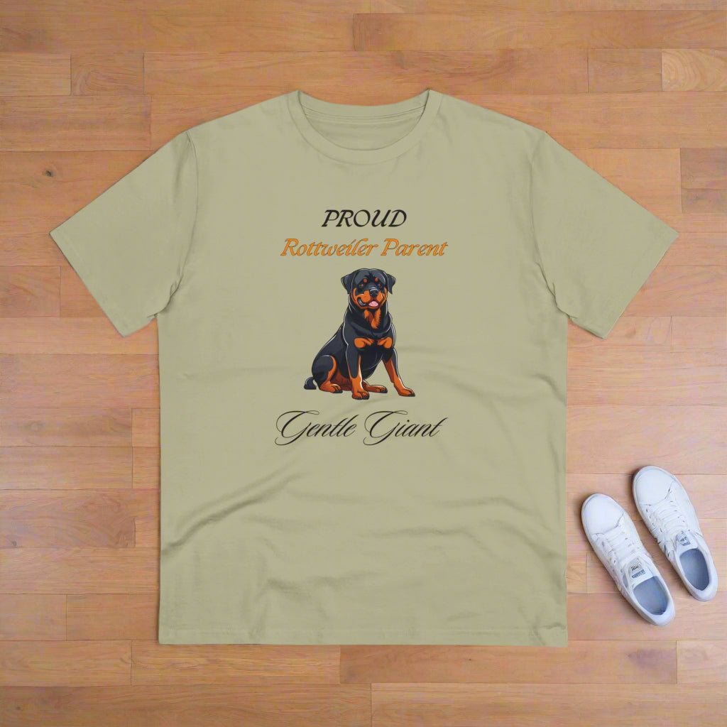 PROUD ROTTWEILER PARENT "Gentle Giant" Organic T-shirt - Unisex - Sniff Waggle And Walk