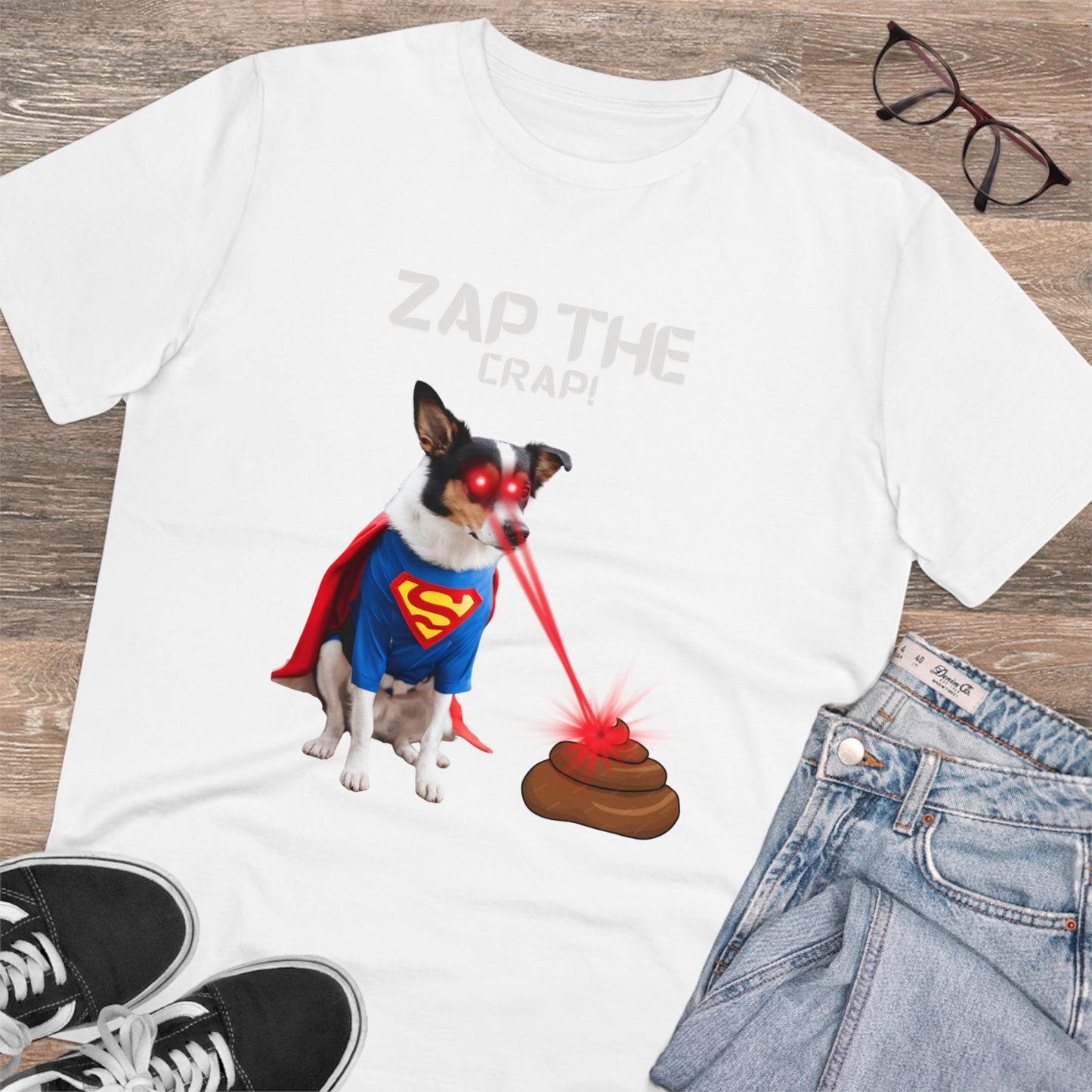 "ZAP THE CRAP" Organic Creator T-shirt - Unisex by Sniffwaggleandwalk™ - Sniff Waggle And Walk