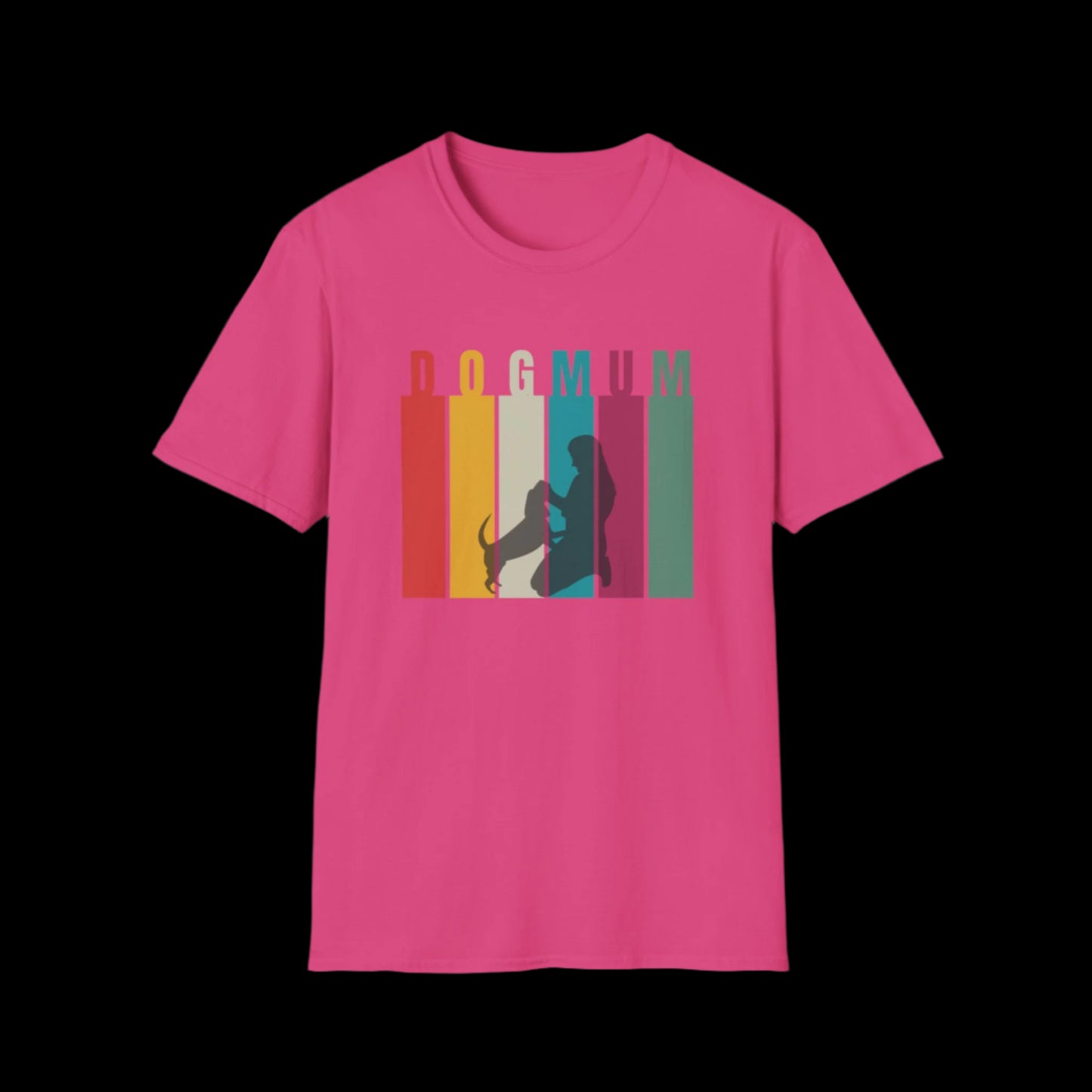 DOG MUM Unisex Softstyle T-Shirt - Sniff Waggle And Walk pink 2