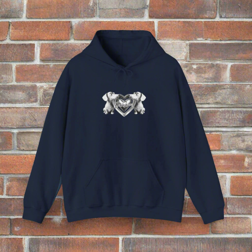 Dachshund Hoodie Dog Lovers sweatshirt premium sausage dog clothes blue