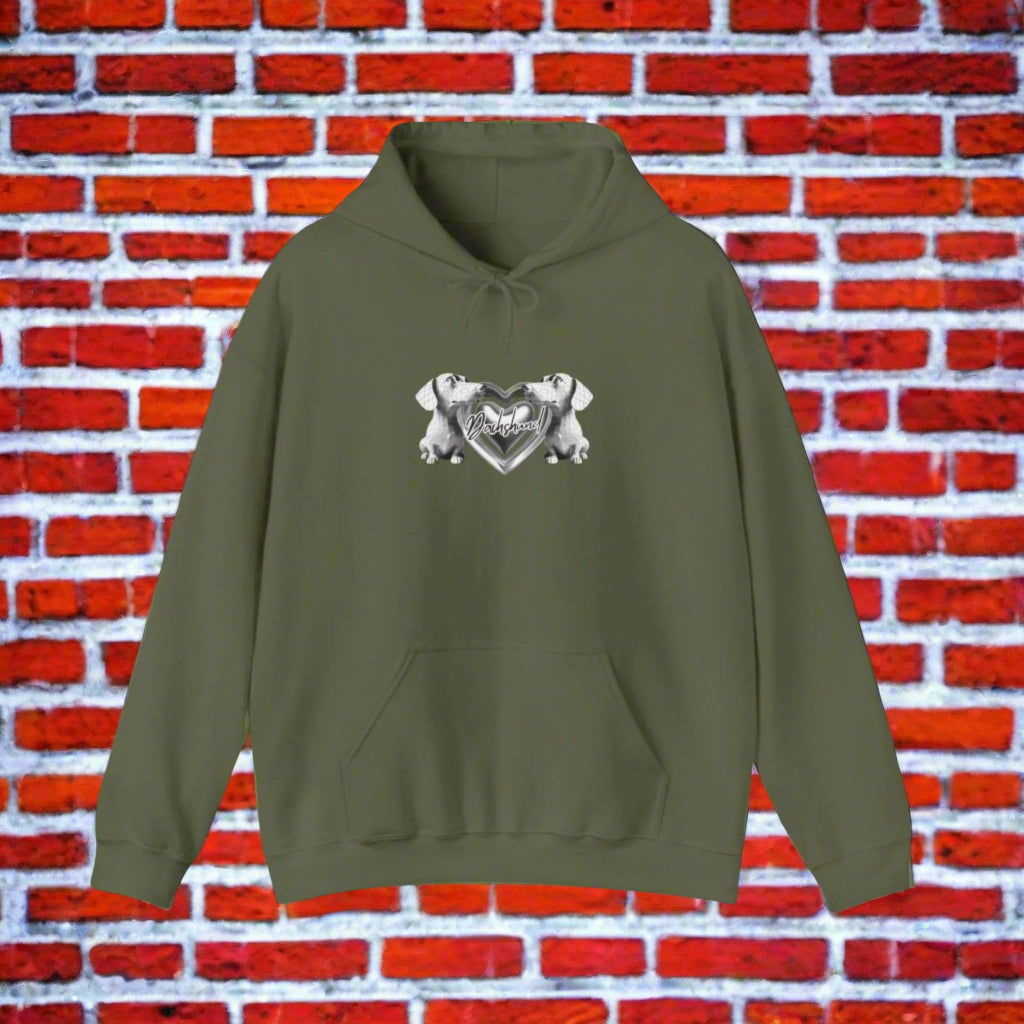 Dachshund Hoodie Dog Lovers sweatshirt premium sausage dog clothes green