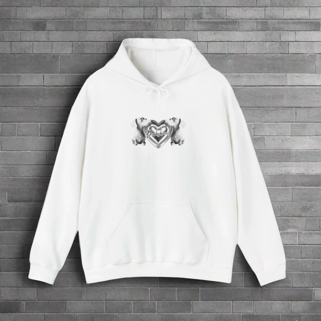 Dachshund Hoodie Dog Lovers sweatshirt premium sausage dog clothes white