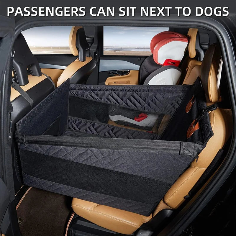 Dog car seat made with waterproof materials for quick and easy cleaning