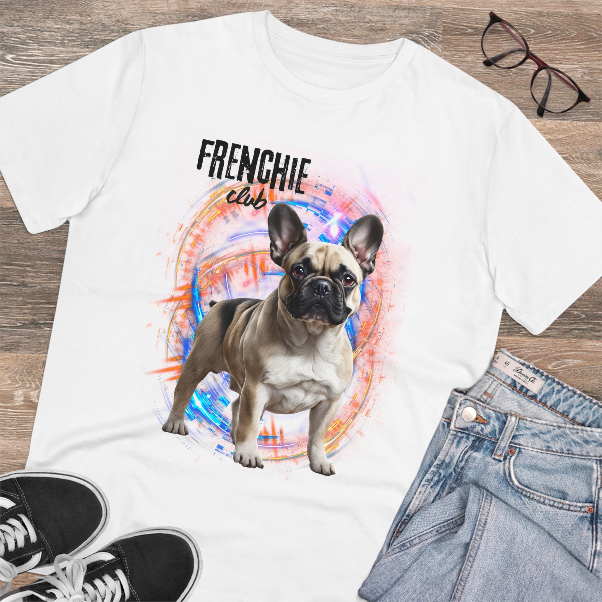 "FRENCHIE CLUB" PINK FRENCHIE FRENCH BULLDOG TSHIRT