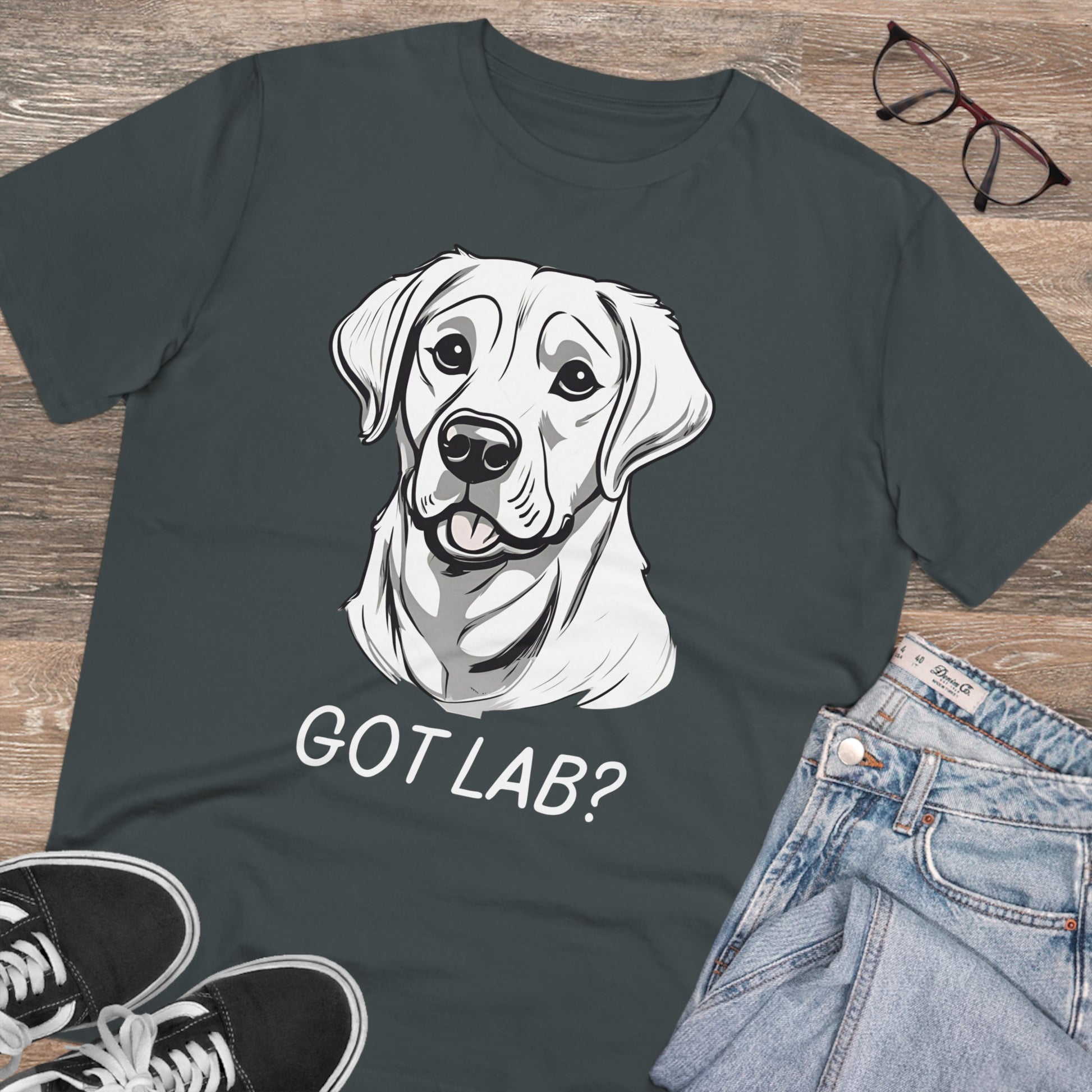 "GOT LAB?" Organic T-shirt - Unisex by GRAY - Sniff Waggle And Walk