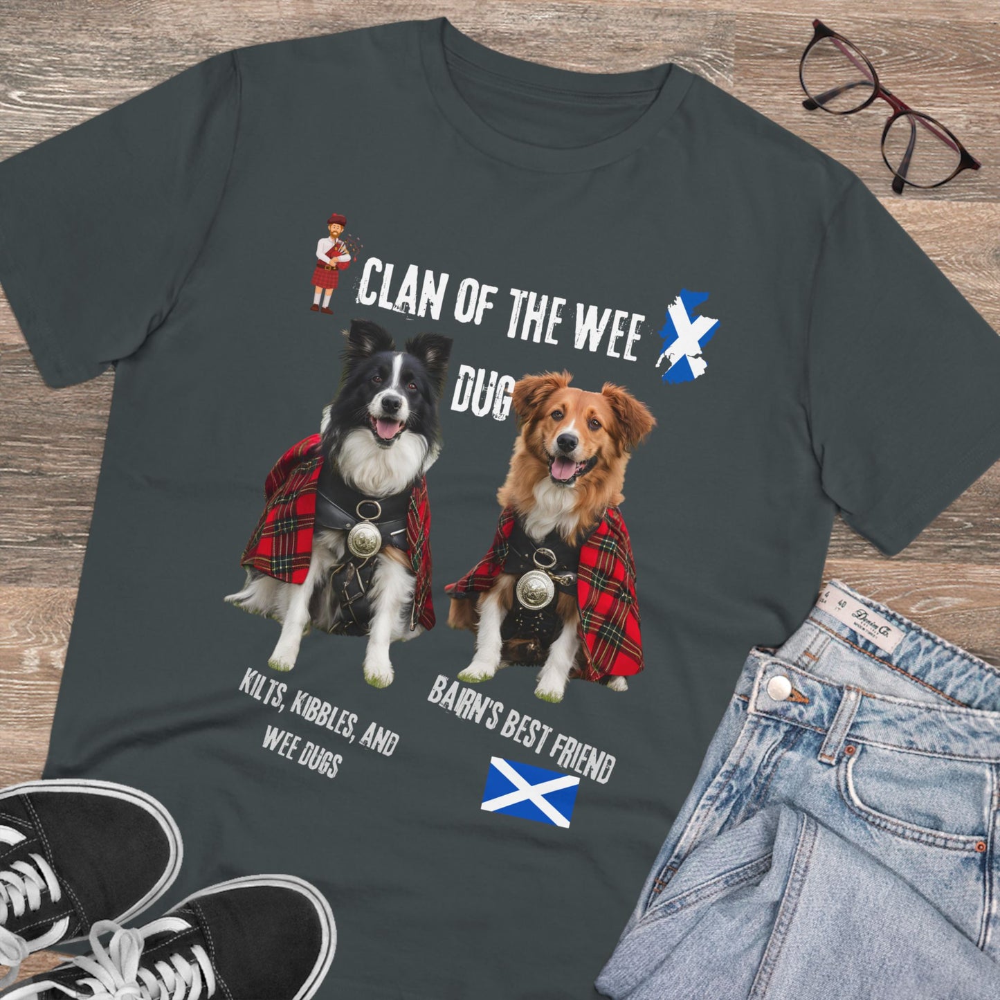 GRAY SCOTLAND DOG WALKING TOP