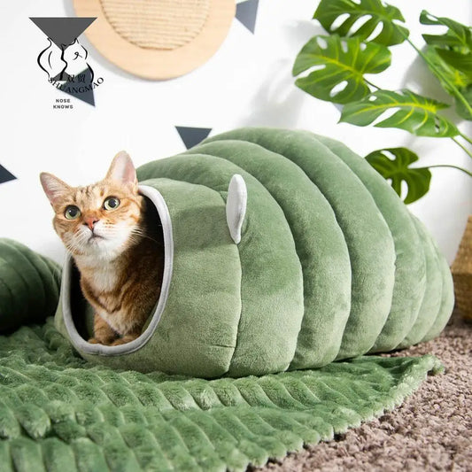 🐾 Sniffwagglenwalk™ Cat Bed: Plush Winter House Kennel for Indoor Cats and Small Dogs. - Sniff Waggle And Walk