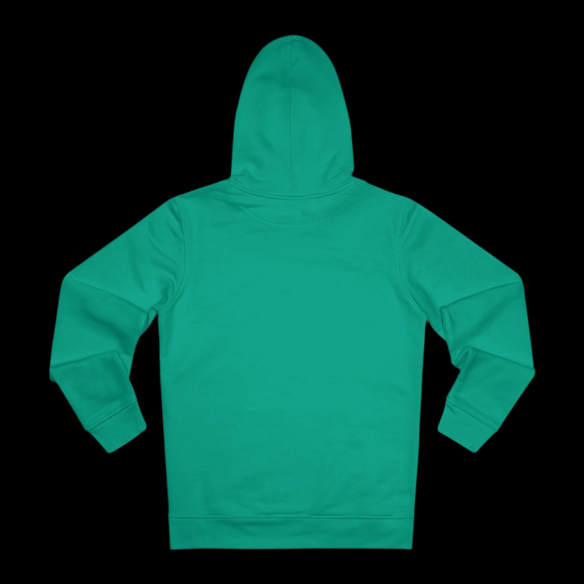 IM ONLY TALKING TO MY DOG TODAY Unisex Cruiser Hoodie - Sniff Waggle And Walk green back view