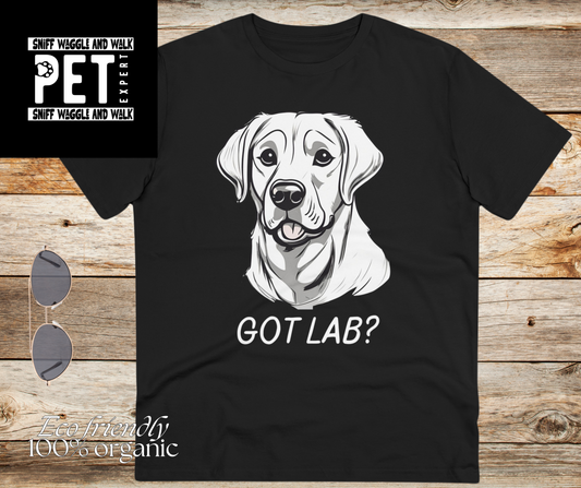 LABRADOR RETRIEVER T-SHIRT SAYING GOT LAB? IN BLACK