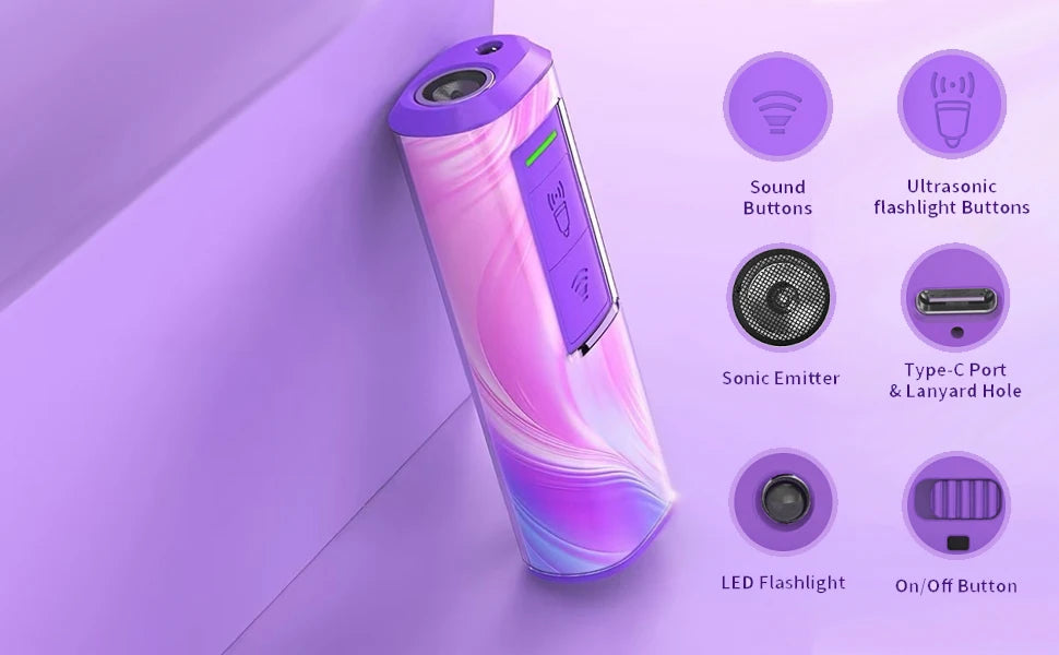 Dual-function LED flashlight and ultrasonic dog trainer device
