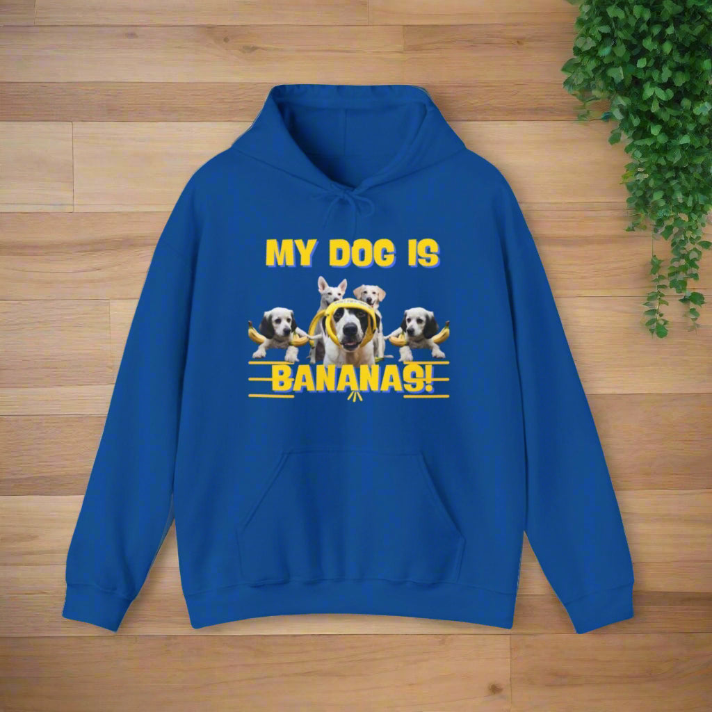my dogs Bananas" Hooded Sweatshirt - Sniff Waggle And Walk