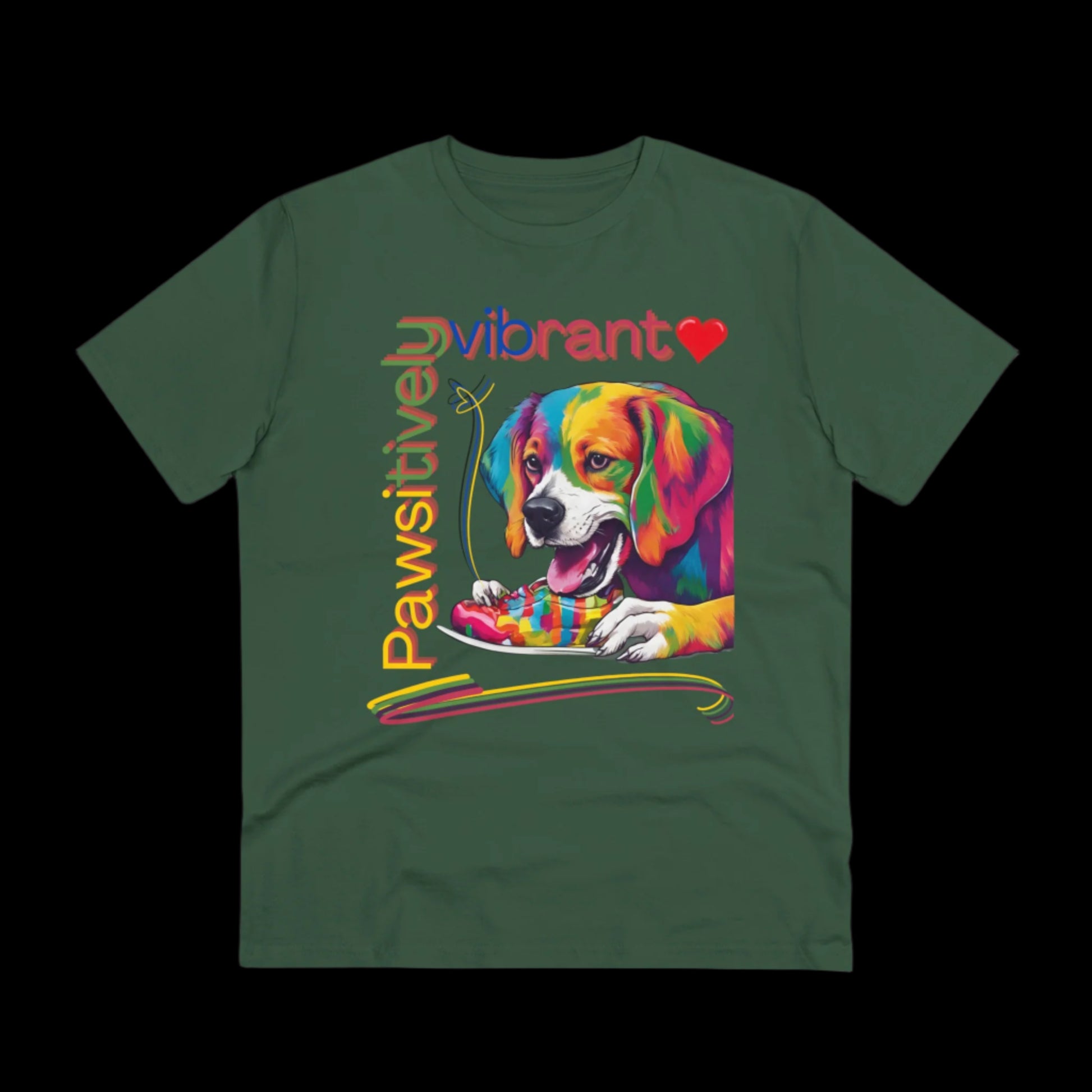 PAWSITIVELY VIBRANT Organic T-shirt - Unisex - Sniff Waggle And Walk green