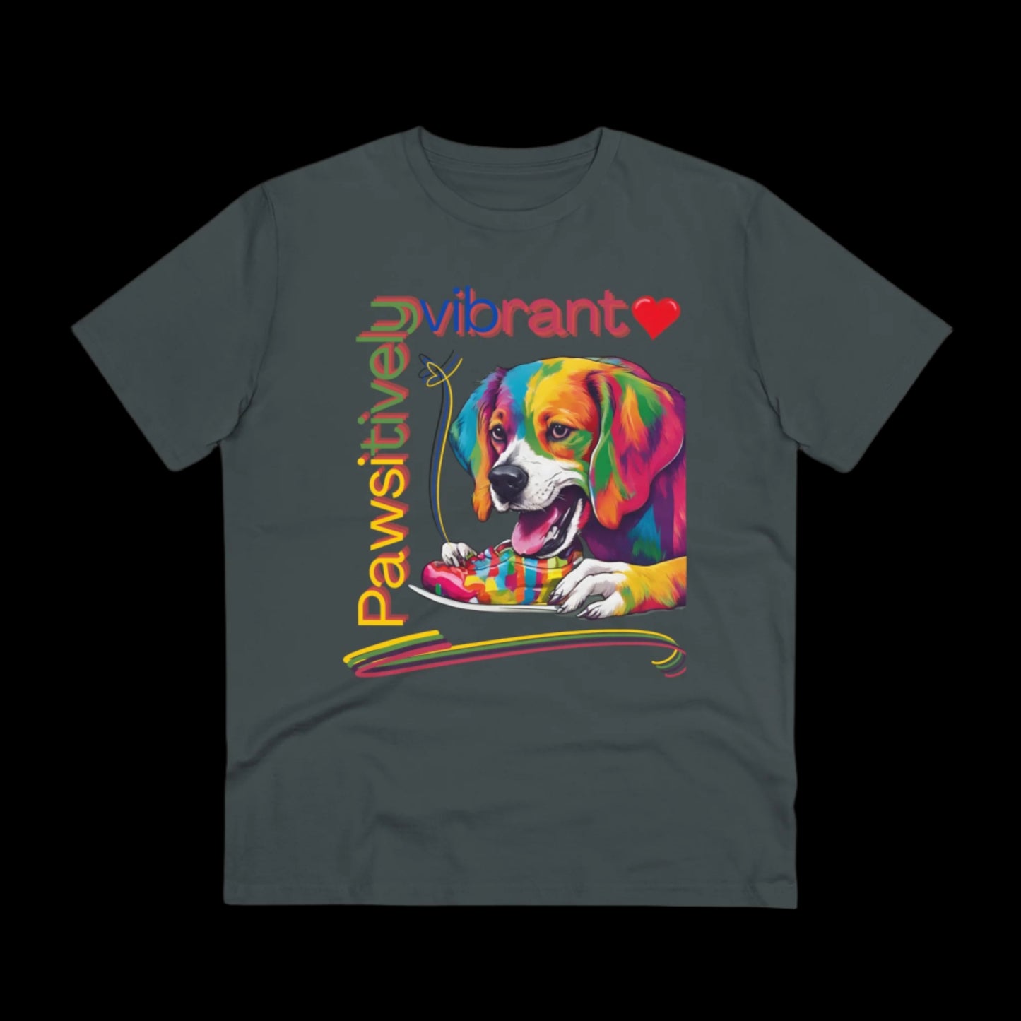 PAWSITIVELY VIBRANT Organic T-shirt - Unisex - Sniff Waggle And Walk gray