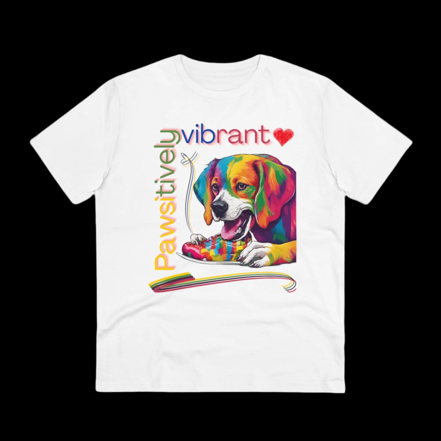 PAWSITIVELY VIBRANT Organic T-shirt - Unisex - Sniff Waggle And Walk white