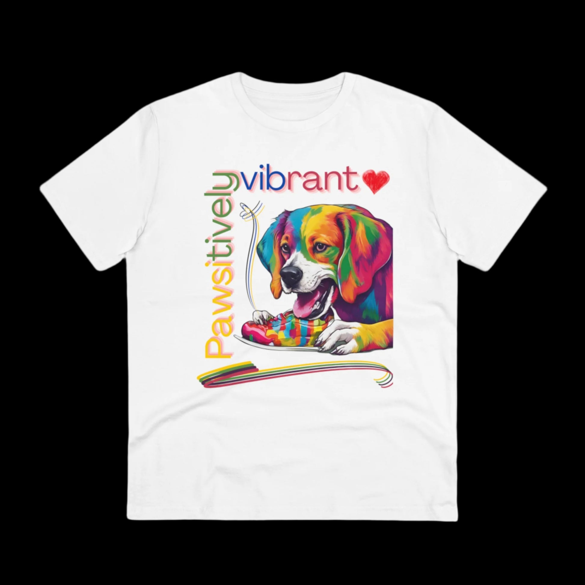 PAWSITIVELY VIBRANT Organic T-shirt - Unisex - Sniff Waggle And Walk white