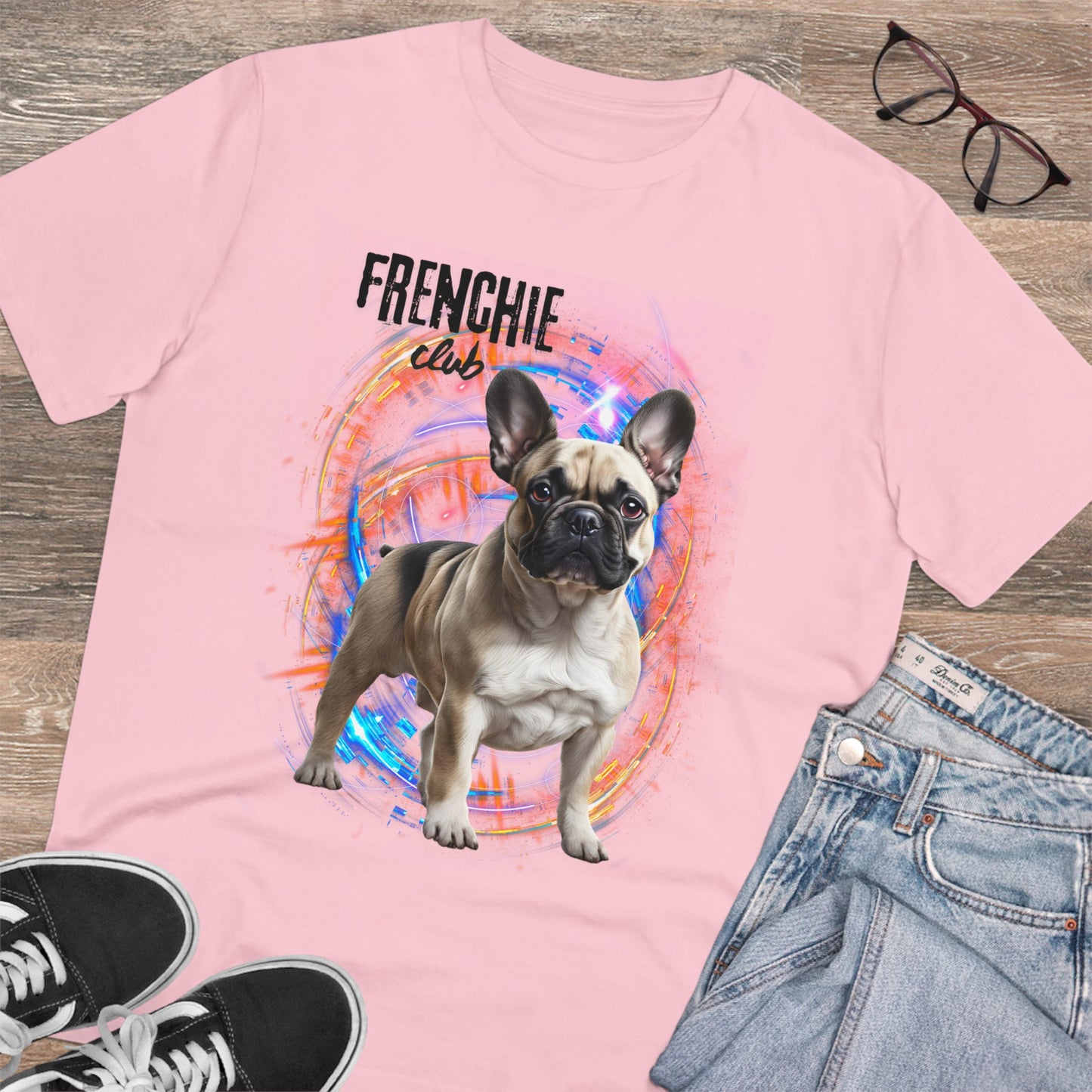 "FRENCHIE CLUB" FRENCH BULLDOG TSHIRT PINK Sniffwaggleandwalk - Sniff Waggle And Walk