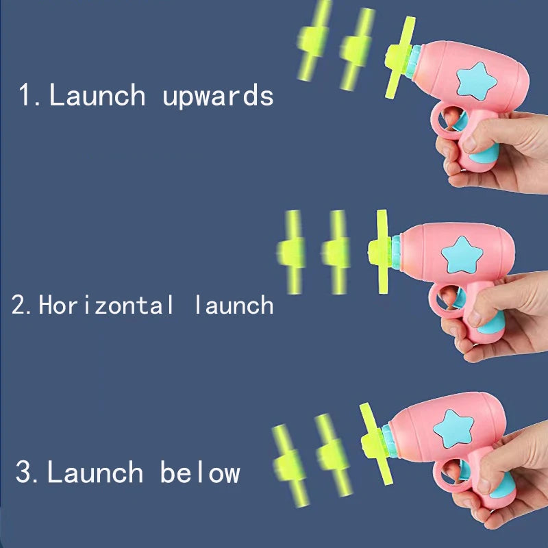 Step-by-step images showing how to load a disc onto the PawLaunch launcher and wind the spring barrel