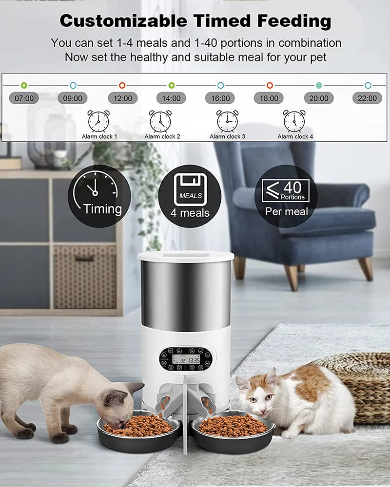 USB rechargeable smart feeder with long battery life