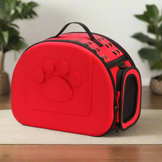 Quality Travel Pet Bag red - Sniff Waggle And Walk