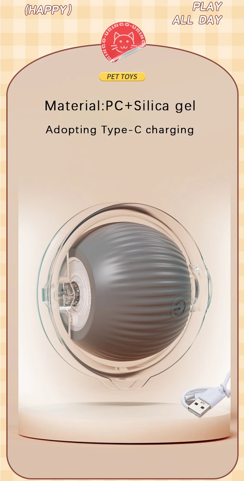 PouncePlay™ Motion-Activated Cat Toy – Engaging, Interactive Fun for Happy Cats