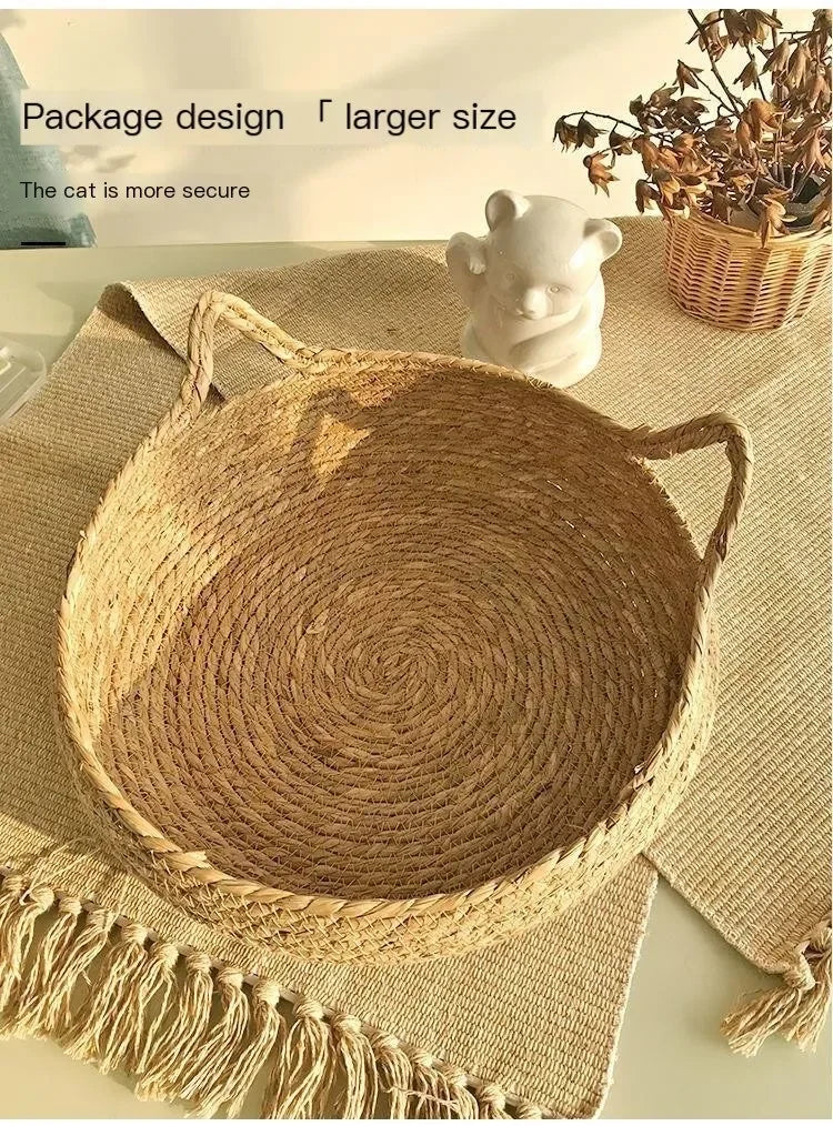 Handwoven Vine Cat Nest | Pure Comfort, All Year Round