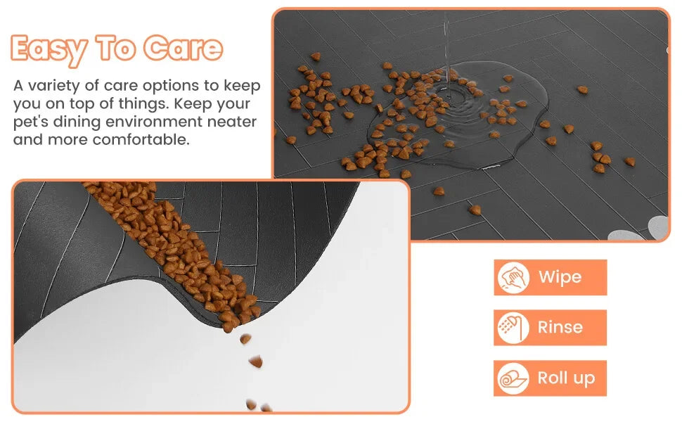Ultimate Anti-Mess Pet Feeding Mat – Absorbent, Non-Slip & Floor-Protecting Design!