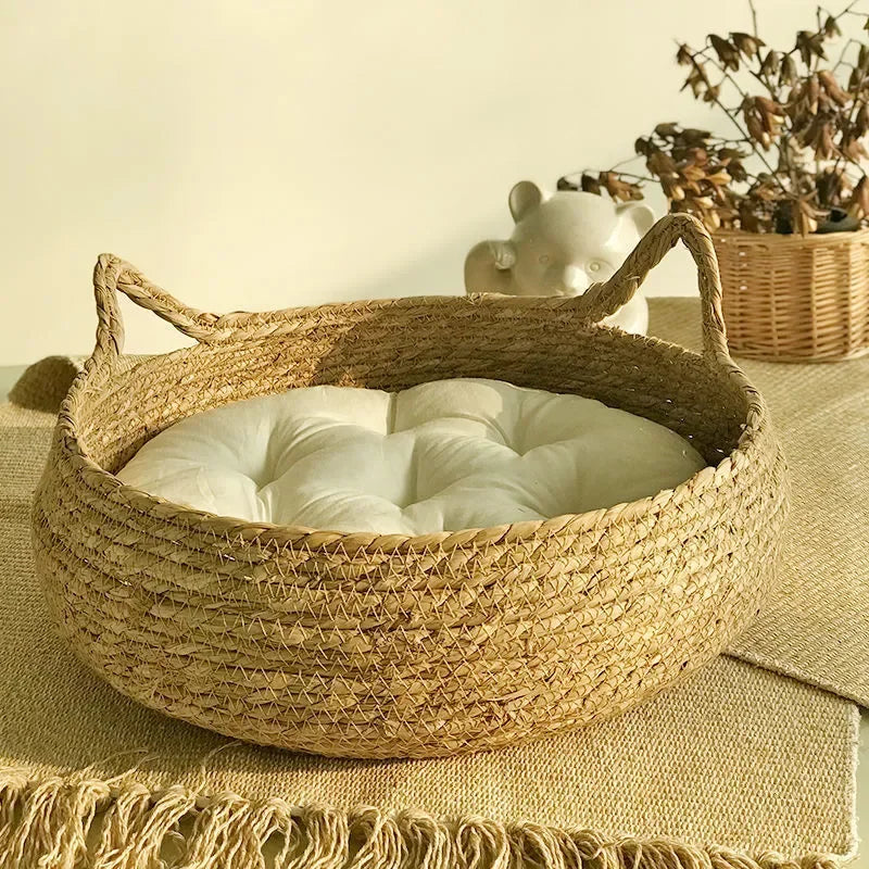 Handwoven Vine Cat Nest | Pure Comfort, All Year Round