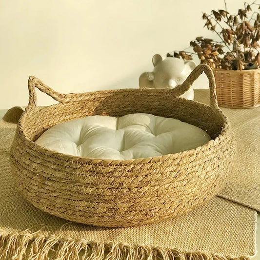 Handwoven Vine Cat Nest | Pure Comfort, All Year Round