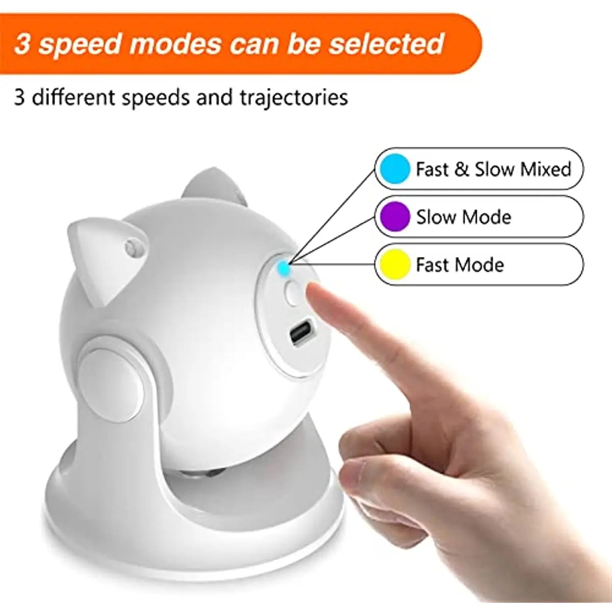 Ultimate Cat Laser Toy – 3 Speed Modes, USB Rechargeable & Adjustable Laser Chaser for Cats-Sniffwaggleandwalk™