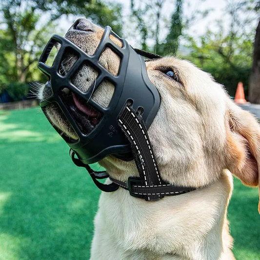 🐾Snifwagglenwalk™ Adjustable Dog Muzzle:Soft Silicone Breathable Basket Design. - Sniff Waggle And Walk