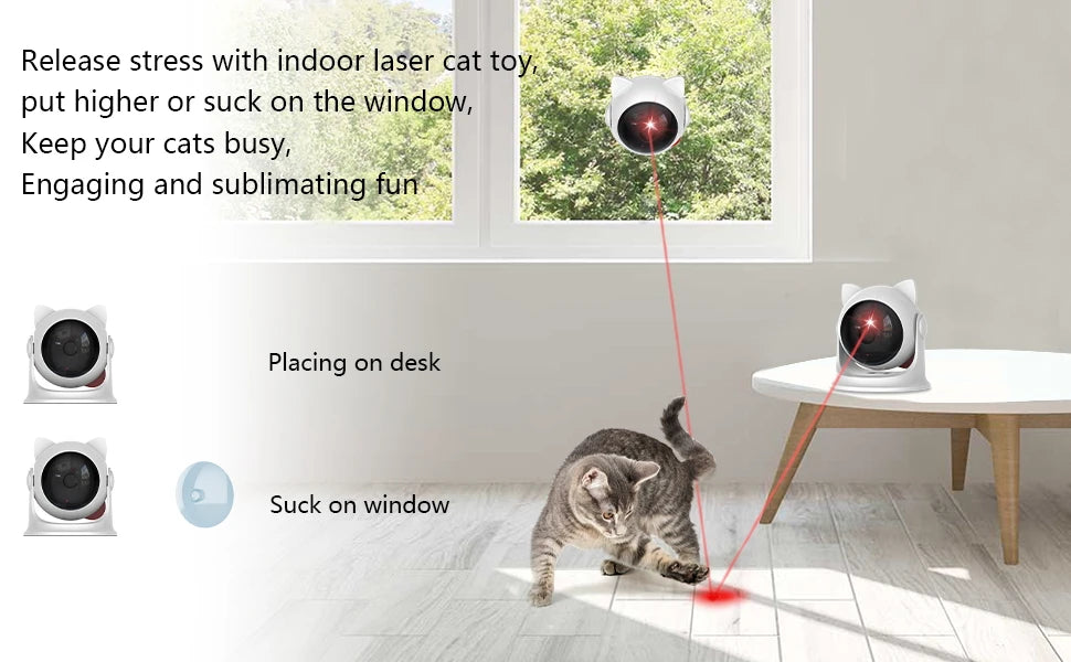 Ultimate Cat Laser Toy – 3 Speed Modes, USB Rechargeable & Adjustable Laser Chaser for Cats-Sniffwaggleandwalk™