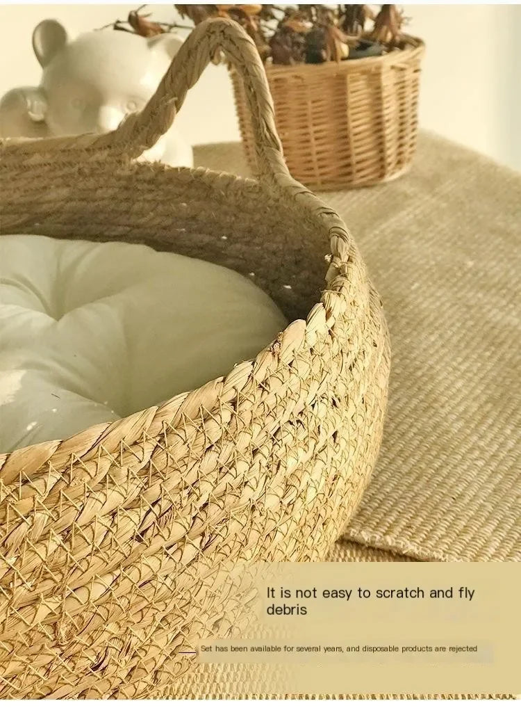 Handwoven Vine Cat Nest | Pure Comfort, All Year Round