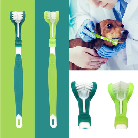 3-Sided Pet Toothbrush - Sniff Waggle And Walk