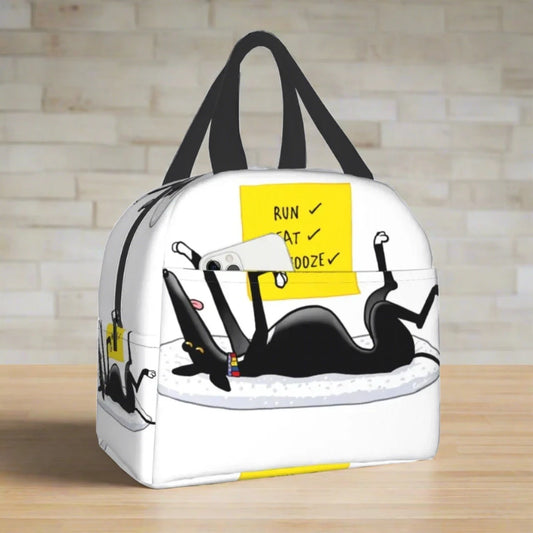 SniffWaggleNWalk™️ Greyhound Dog Lunch Box multifunction Bags.Thermal cooler. Lunch bag kids.