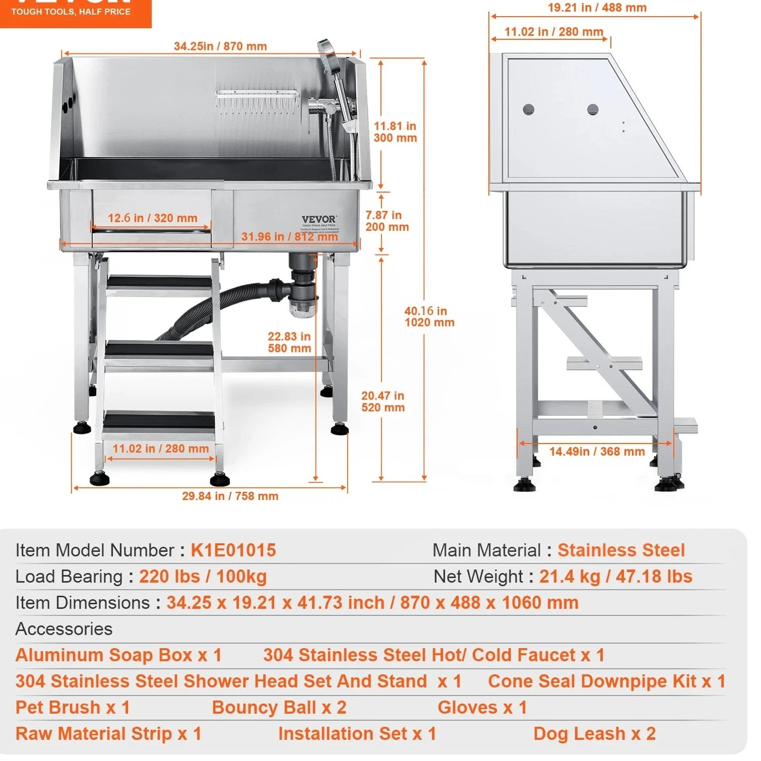 VEVOR™️ Dog Bathing Tub - Sniff Waggle And Walk
