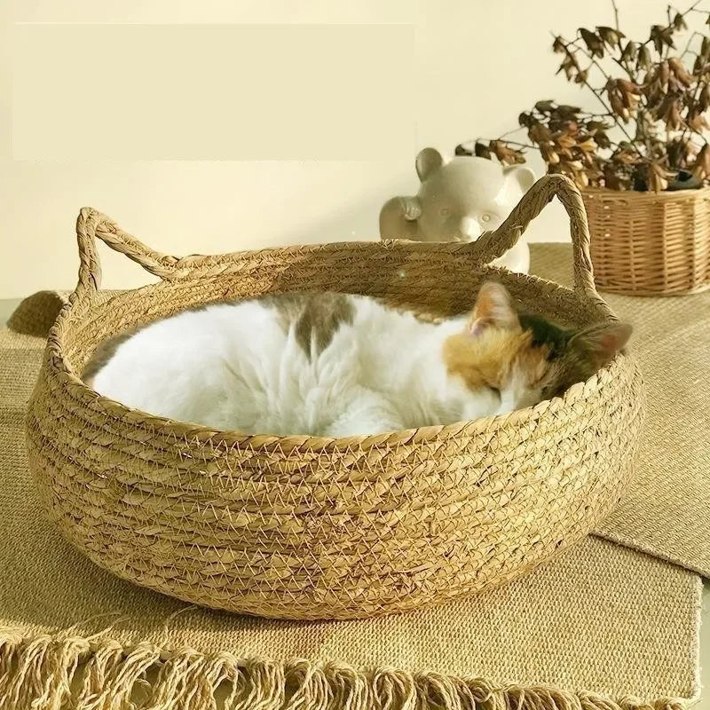 Handwoven Vine Cat Nest | Pure Comfort, All Year Round