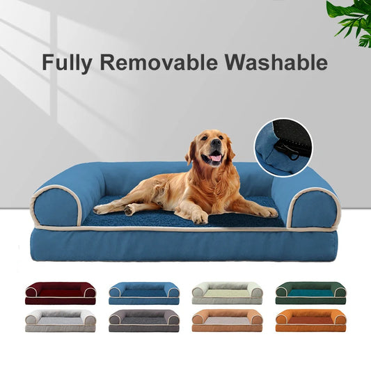 SniffWaggleNWalk™️ Pet Dog Sofa Square Bed
