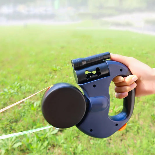 WalkMate™ DuoGlide LightLead – Tangle-Free 2-in-1 Pet Leash with NightGlow Beam