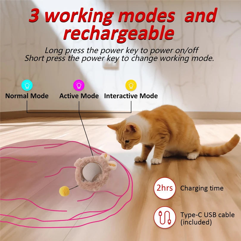 PouncePlay™ Motion-Activated Cat Toy – Engaging, Interactive Fun for Happy Cats