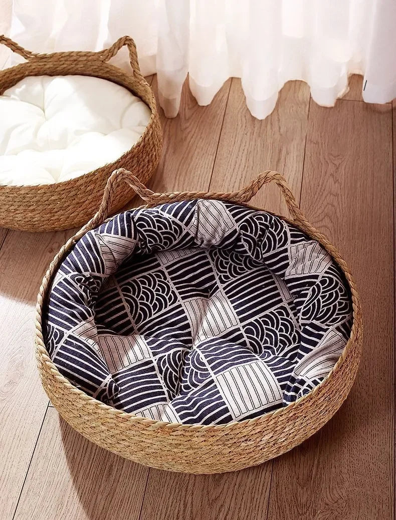 Handwoven Vine Cat Nest | Pure Comfort, All Year Round