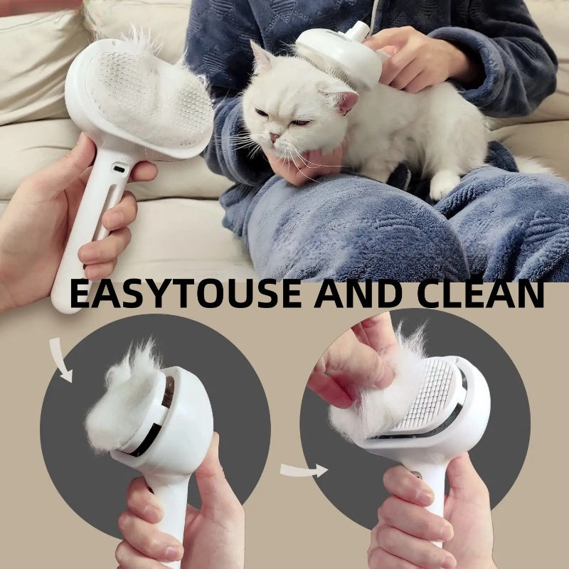 ✨ MistGroom Pro – The Ultimate Pet Grooming Brush with Built-In Humidifier! 🐾Sniffwaggleandwalk™