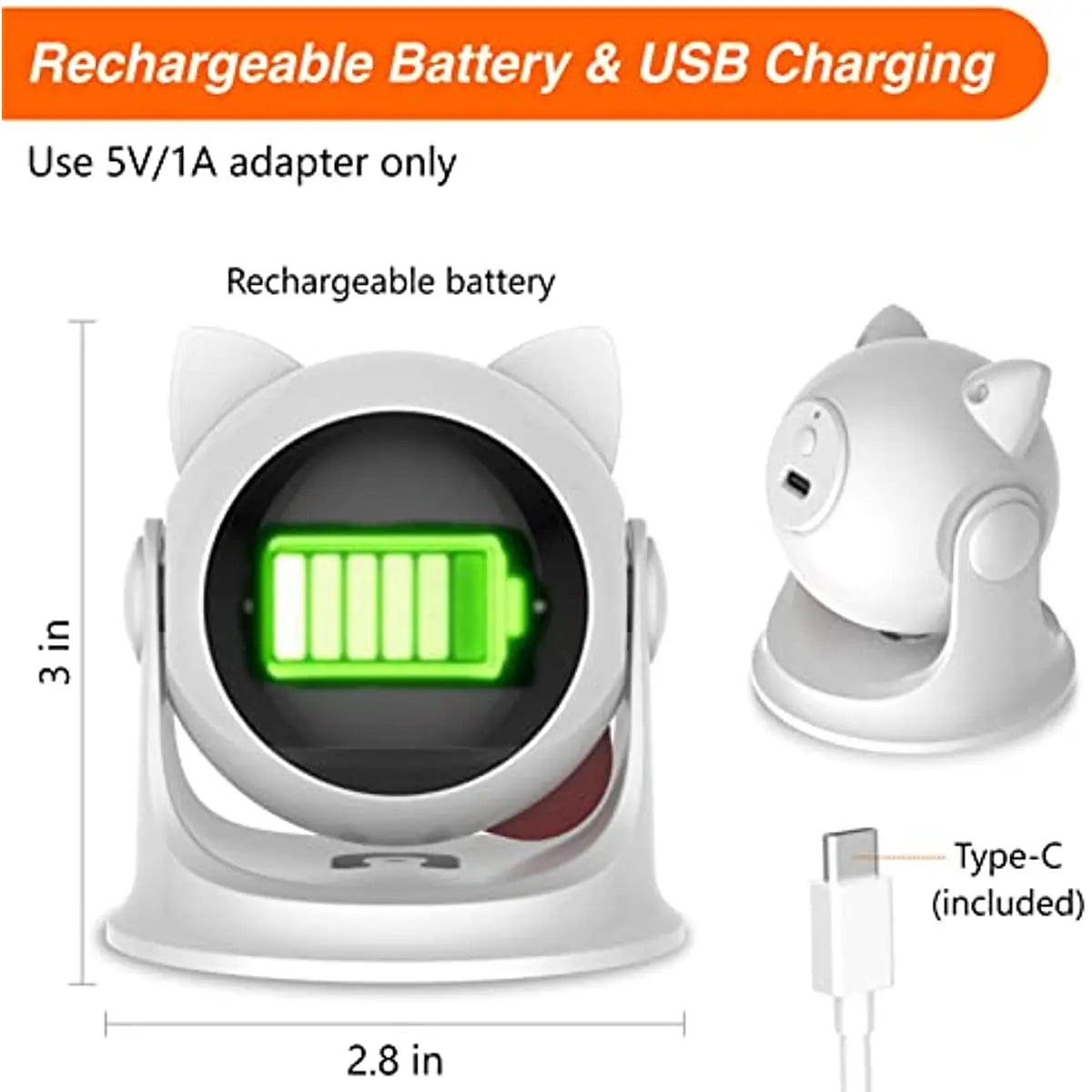 Ultimate Cat Laser Toy – 3 Speed Modes, USB Rechargeable & Adjustable Laser Chaser for Cats-Sniffwaggleandwalk™