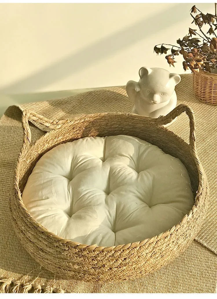 Handwoven Vine Cat Nest | Pure Comfort, All Year Round