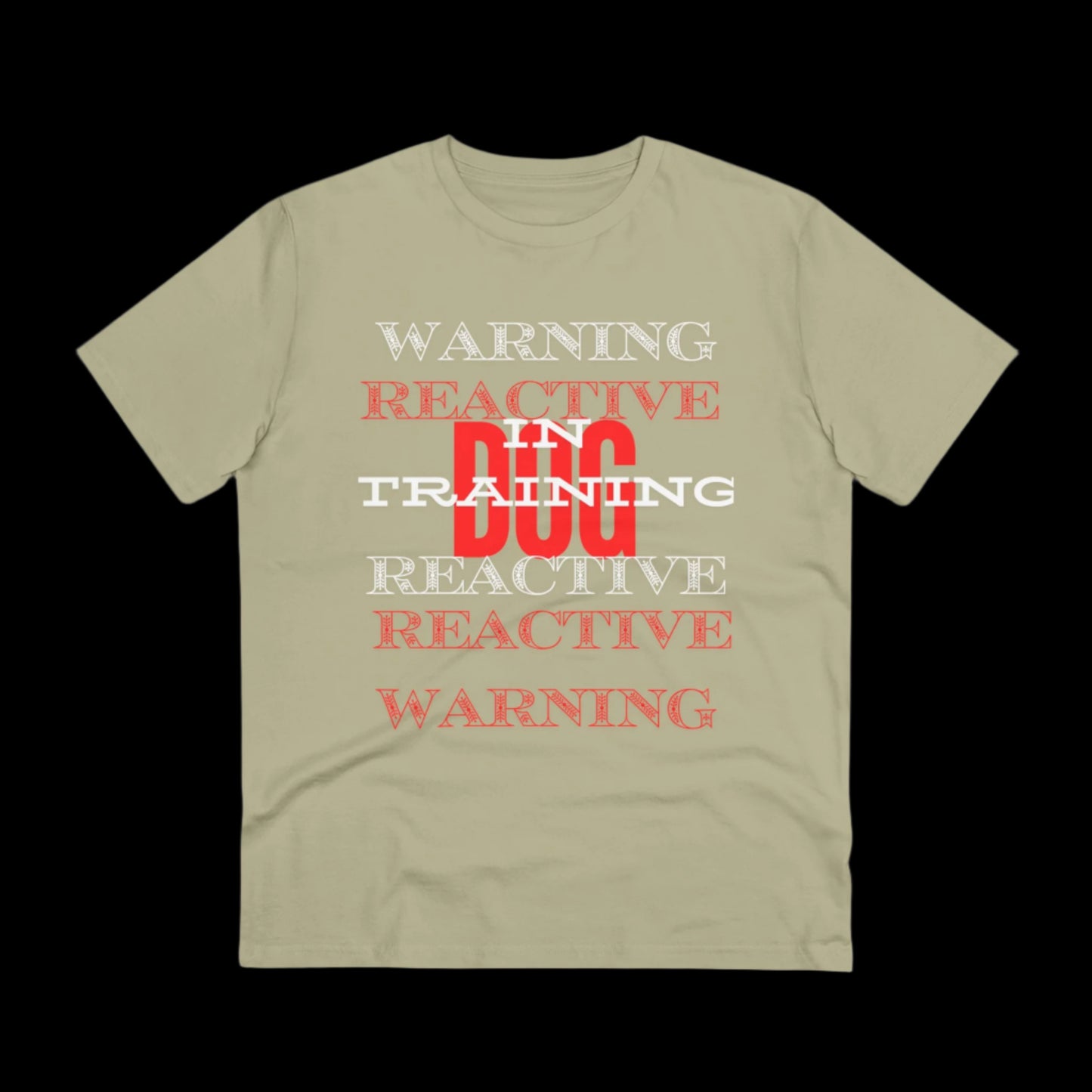 WARNING REACTIVE DOG IN TRAINING Organic T-shirt - Unisex - Sniff Waggle And Walk light gray