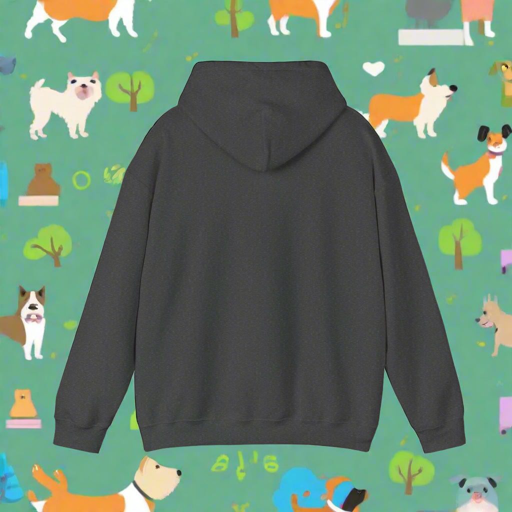 Unisex  "THIS IS MY DOG WALKING HOODIE" Hooded Sweatshirt - Sniff Waggle And Walk gray back
