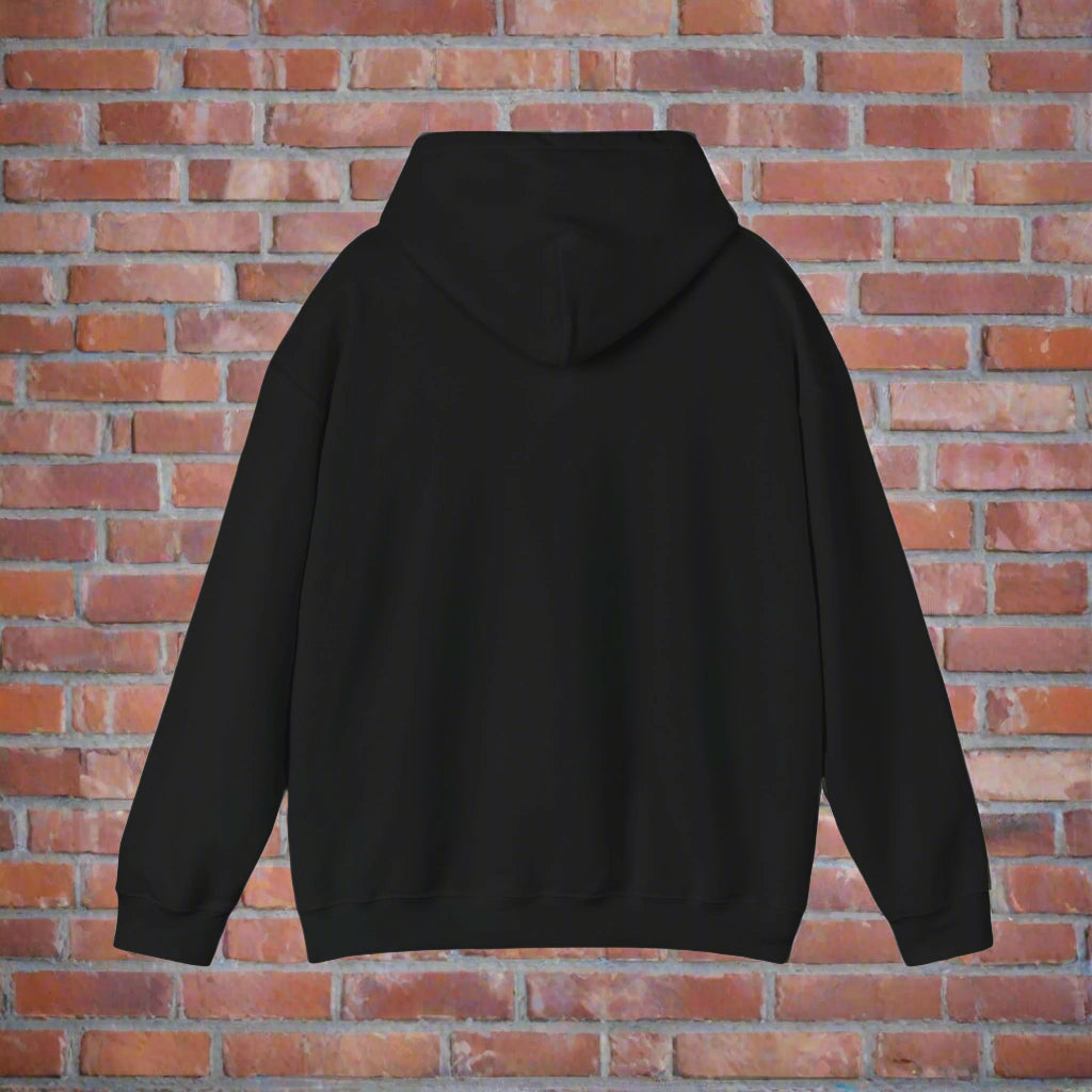 Unisex Heavy Blend™ Dog Hair Dont Care Hooded Sweatshirt - Sniff Waggle And Walk black back view