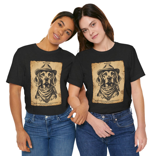 Beagle Wanted Outlaw t-shirt close-up black