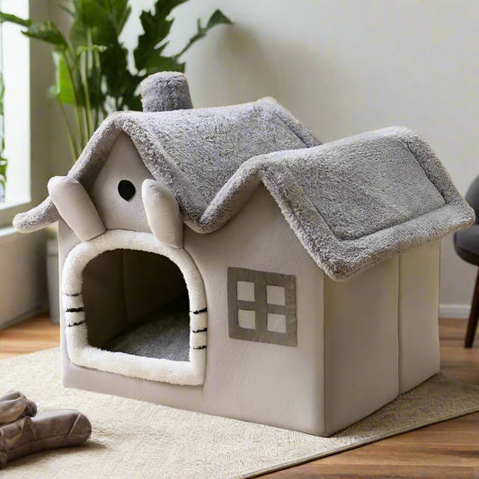 cozy house pet bed Dog Den. - Sniff Waggle And Walk