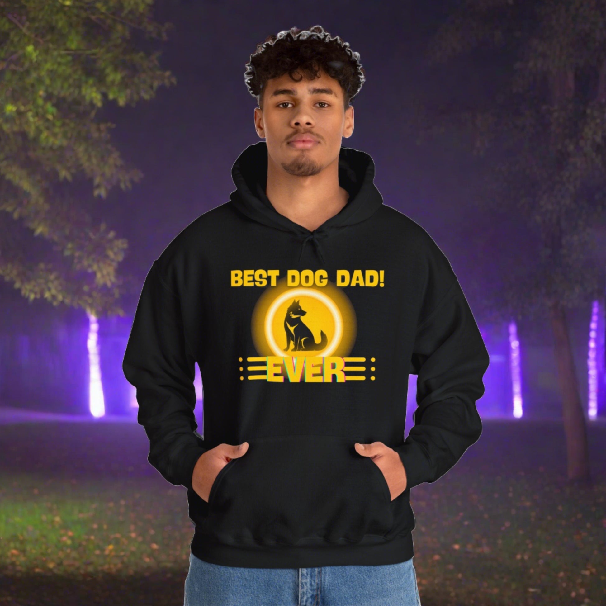 "Best dog dad ever" Hooded Sweatshirt - Sniff Waggle And Walk funny dog clothes