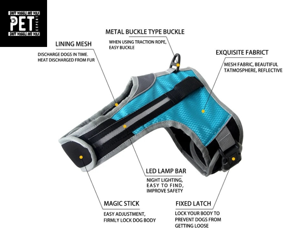 best led dog harness instructions